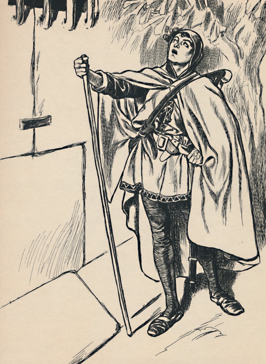Blondel zpívá pod Richards Window, c1907 od Unbekannt