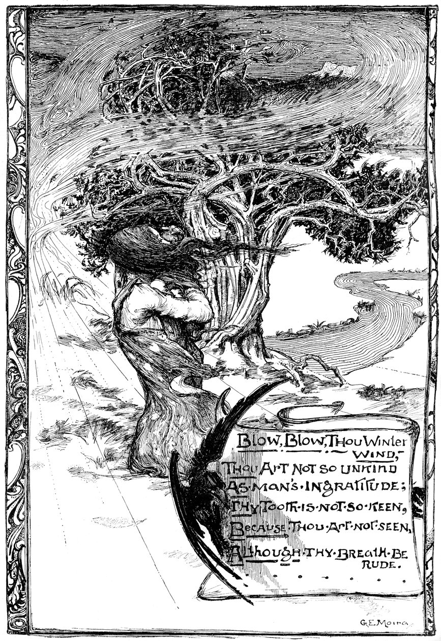 Foukej, foukej, ty zimní vítr, 1895 od Unbekannt