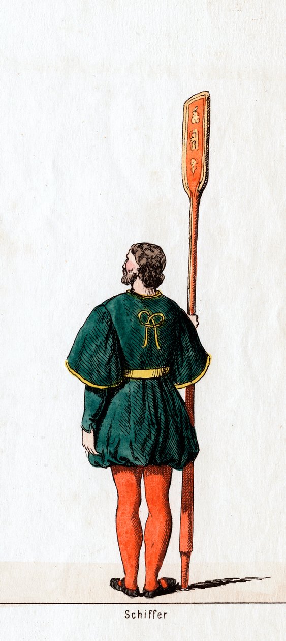 Boatman, kostýmní návrh pro Shakespearovu hru, Jindřich VIII., 19. století od Unbekannt
