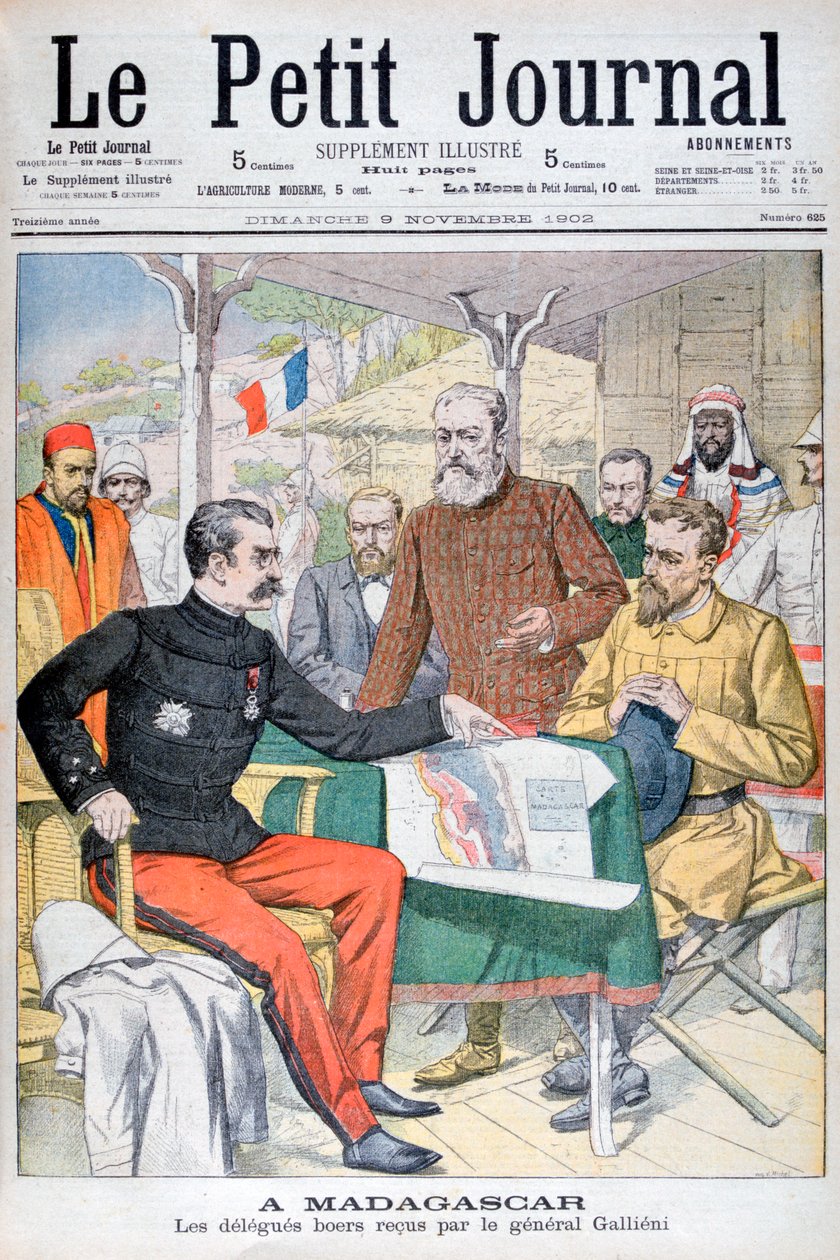 Búrská delegace přijatá generálem Gallienim, guvernérem Madagaskaru, 1902 od Unbekannt