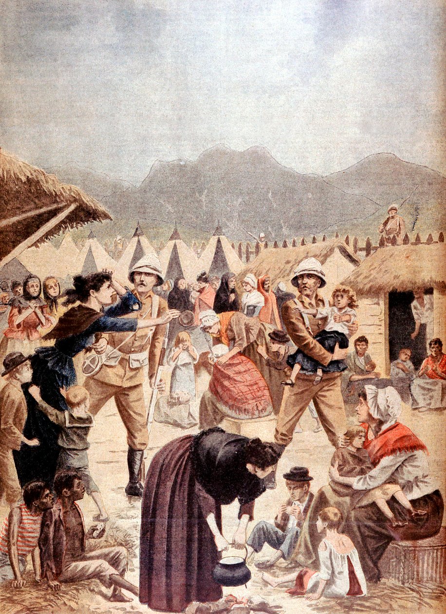 Búrské ženy a děti v britském koncentračním táboře v Transvaal, búrské válce, 1901 od Unbekannt
