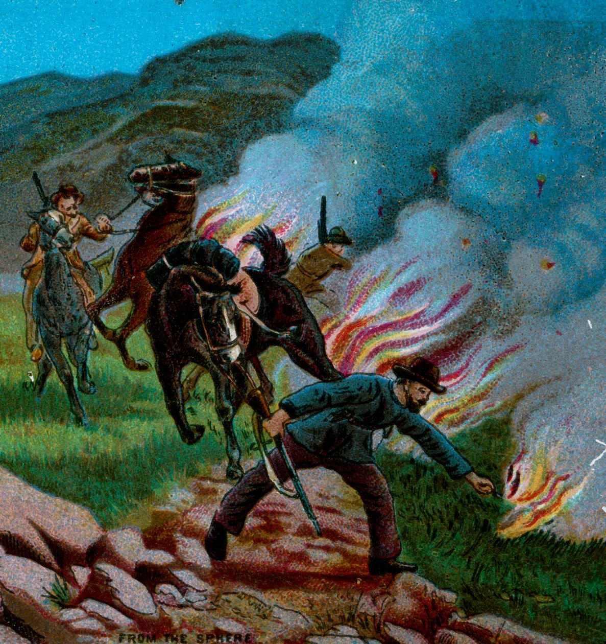 Boers Fireing the Veldt, 1900 od Unbekannt