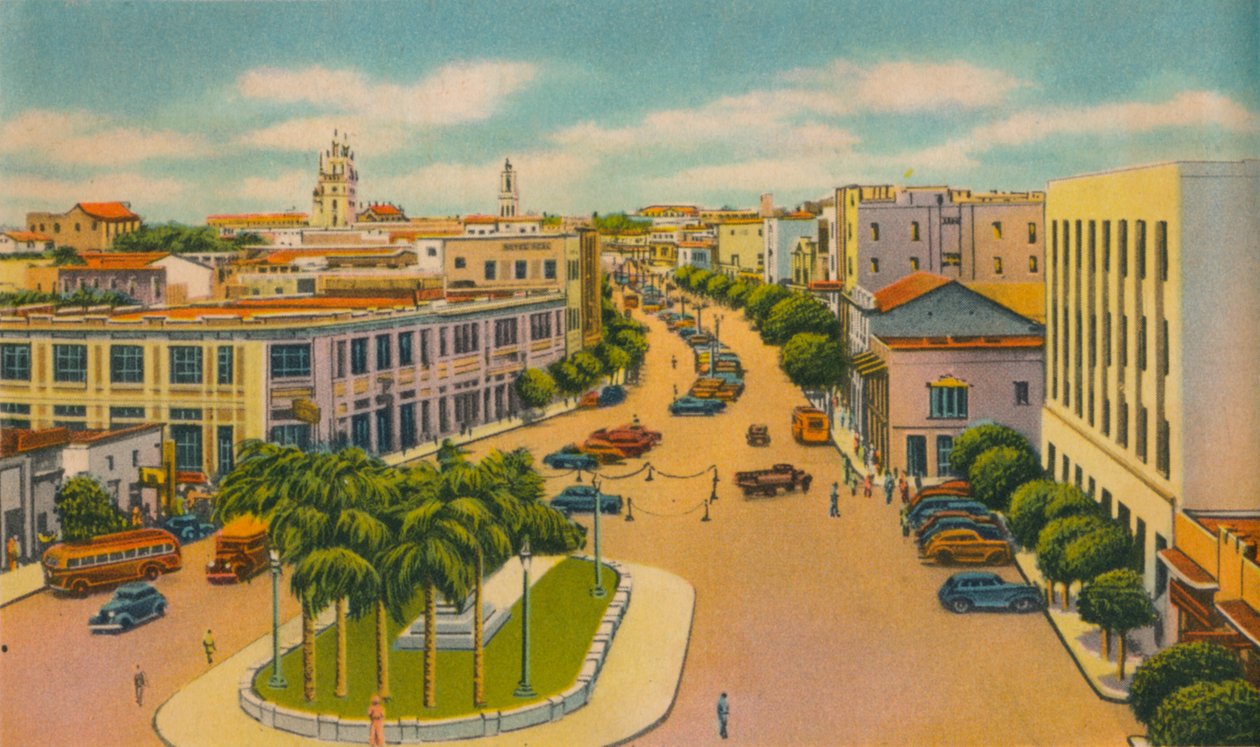 Bolivar Boulevard, Barranquilla, 40. léta 20. století od Unbekannt