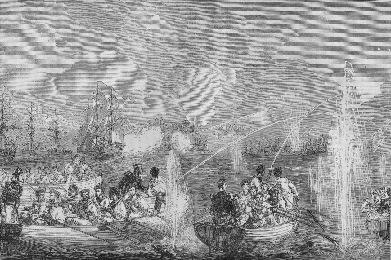 Bombardování Oděsy, c1880 od Unbekannt