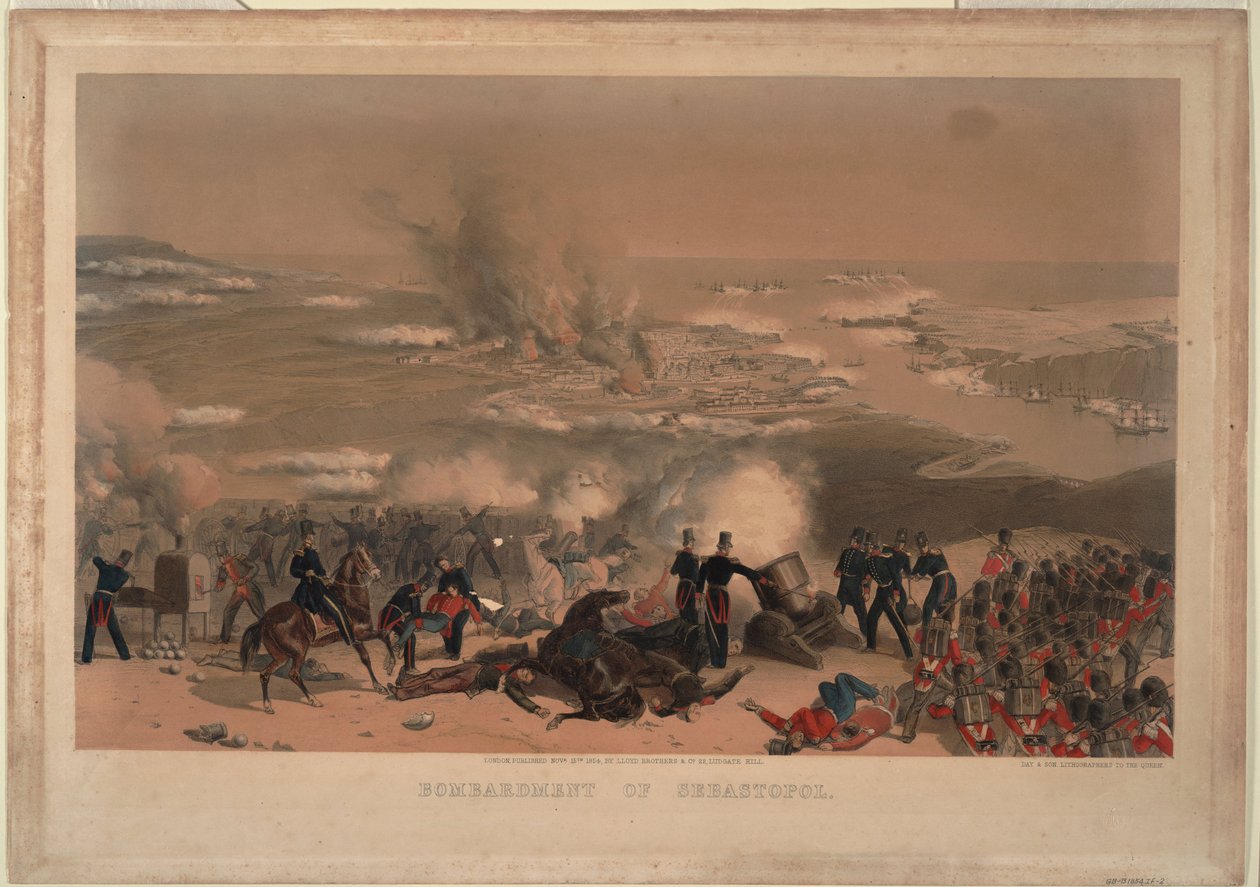 Bombardování Sevastopolu, 1854 od Unbekannt