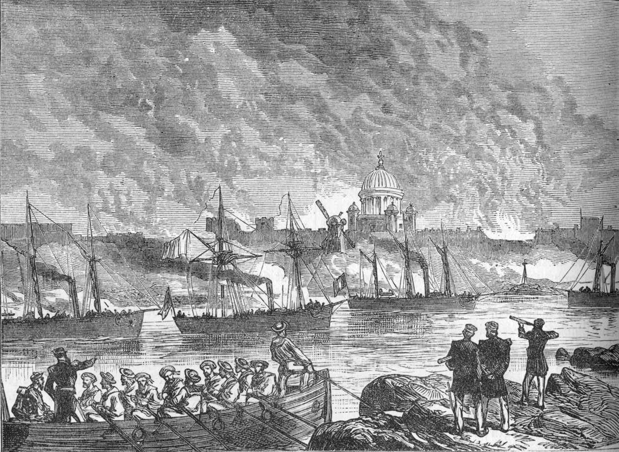 Bombardování Sweaborgu, c1880 od Unbekannt