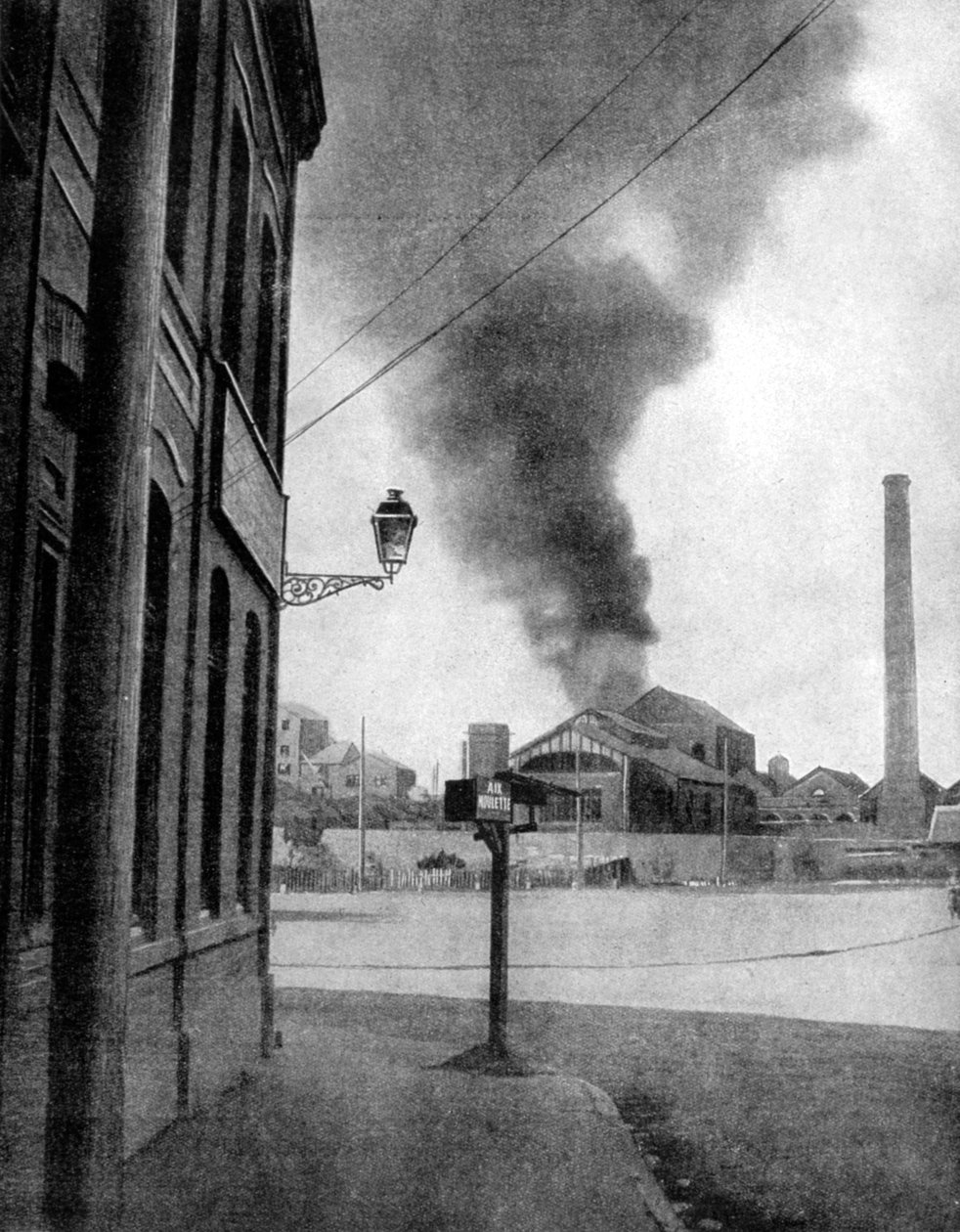 Bombardování dolu Němci, Pas-de-Calais, Francie, 1915 od Unbekannt