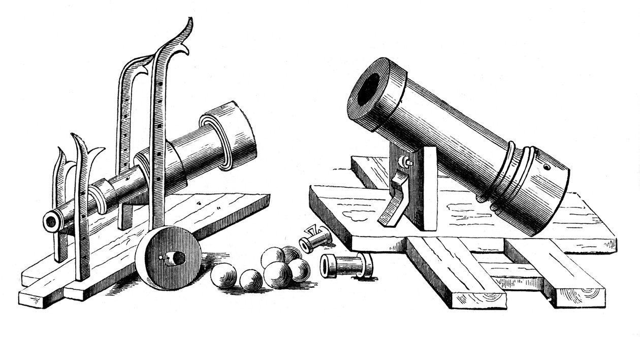 Bombardování na pevných a pojízdných vozech, 1870 od Unbekannt