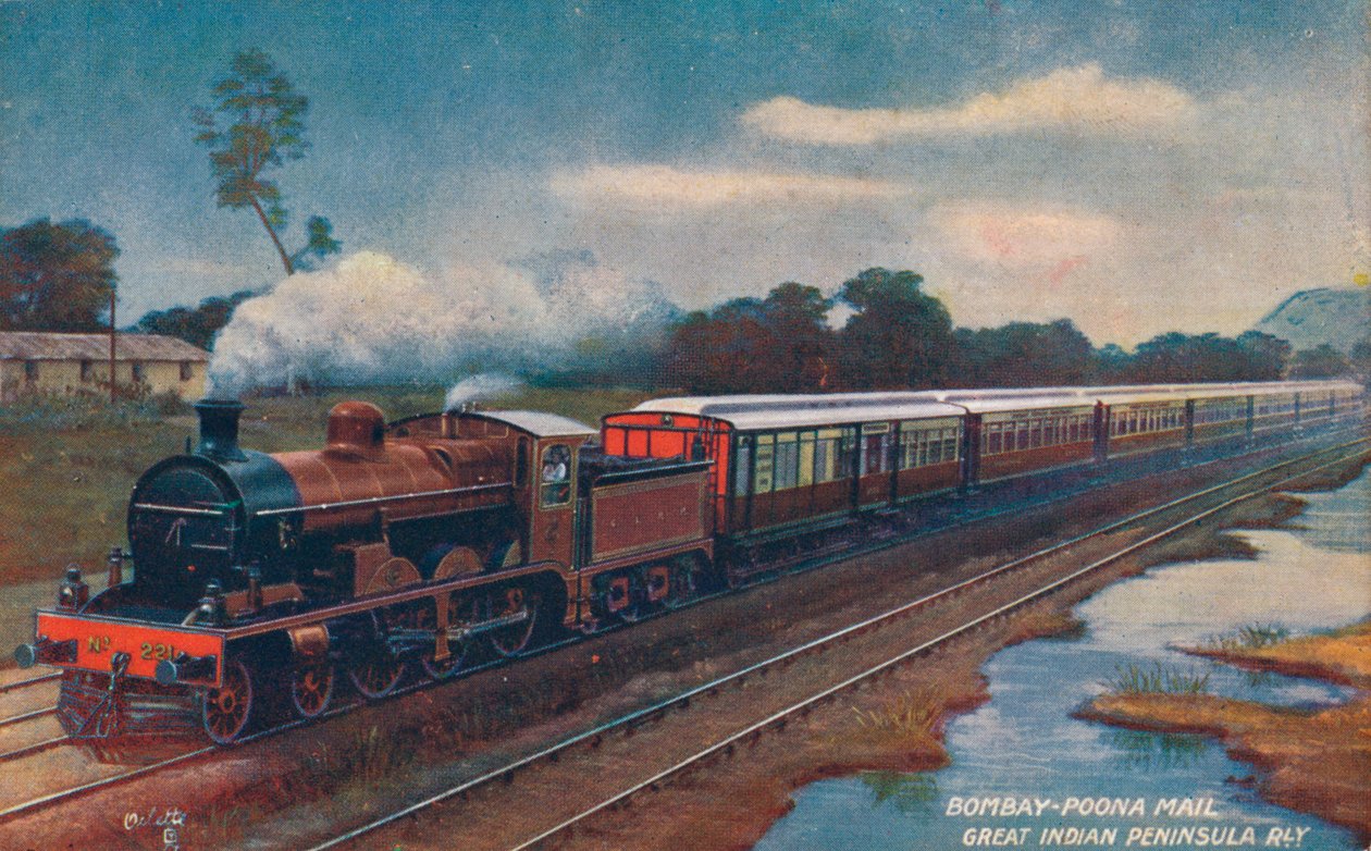 Bombay-Poona Mail, Great Indian Peninsula Railway, c1900 od Unbekannt