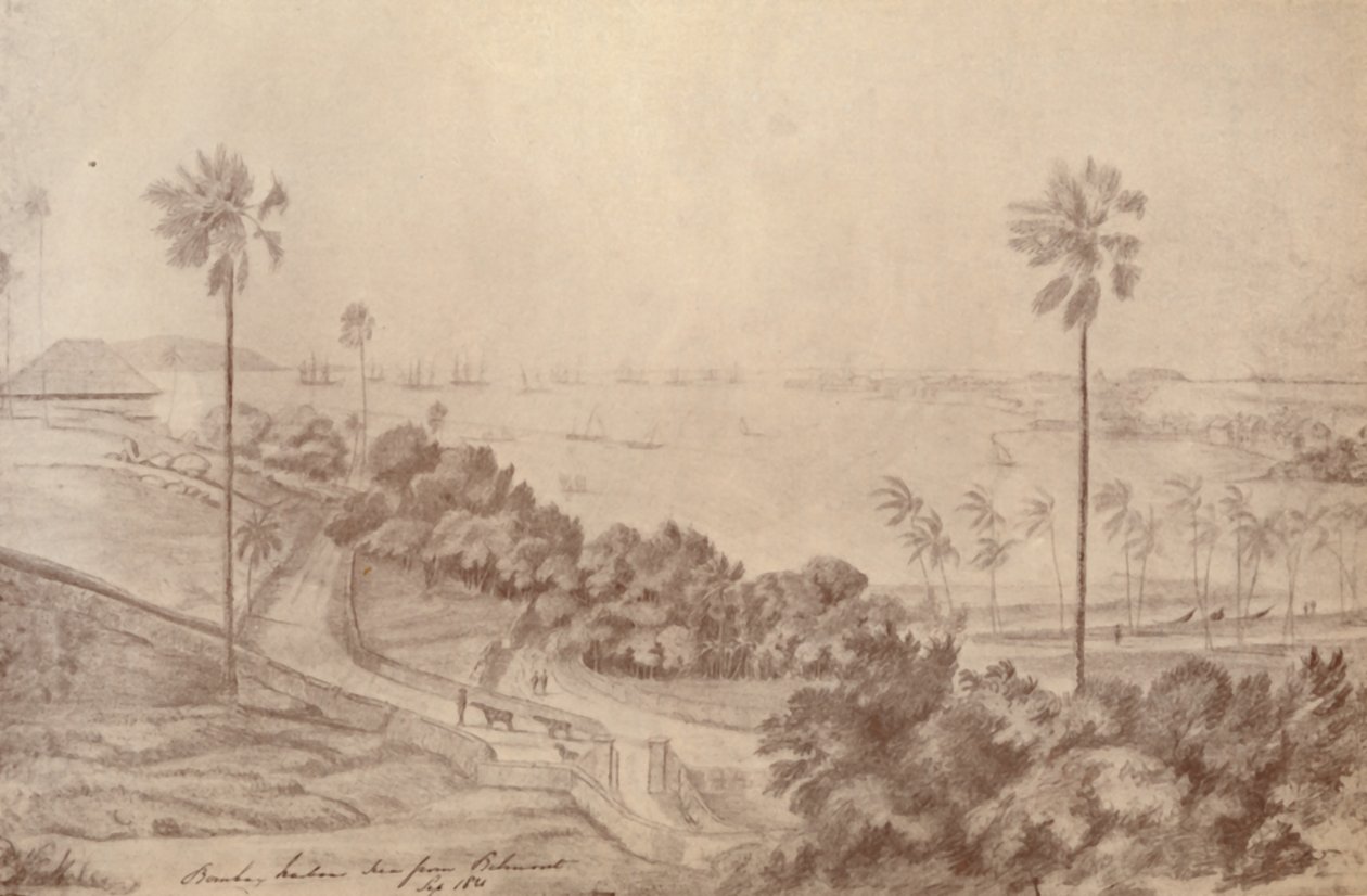Bombay Harbor - Při pohledu z Belmontu, září 1821, 1936. od Unbekannt