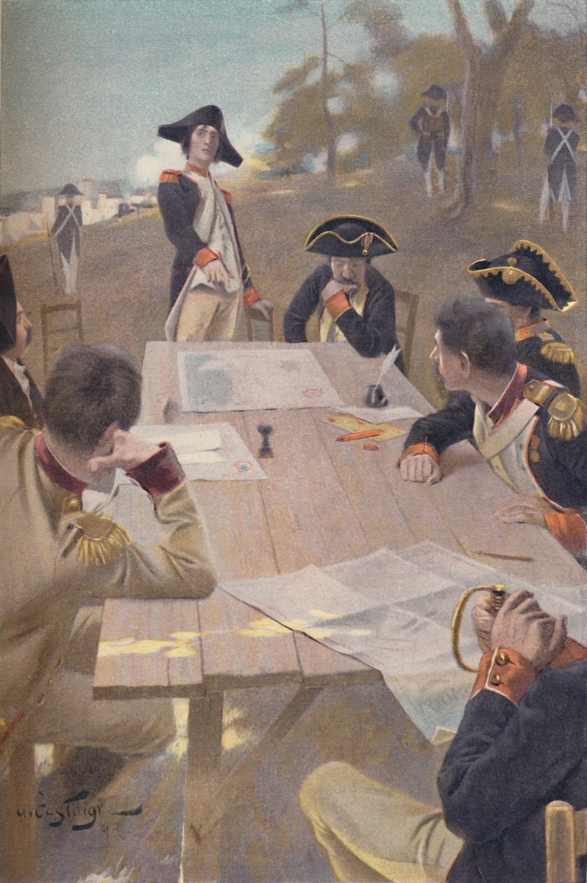 Bonaparte vysvětluje svůj plán na dobytí Toulonu, 1793, 1896 od Unbekannt