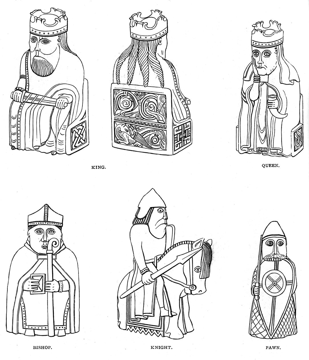 Kostní šachovníci skandinávského designu, 12. nebo 13. století, 1892 od Unbekannt