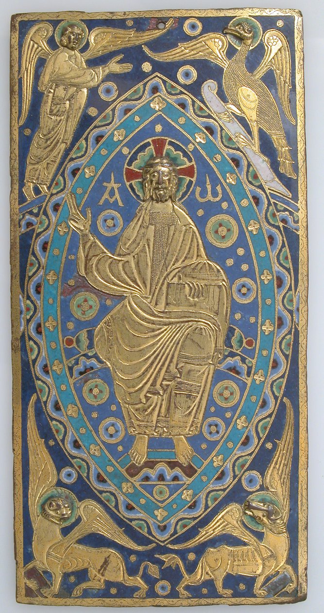 Obálka knihy Plaketa s Kristem v majestátu, francouzština, ca. 1200. od Unbekannt