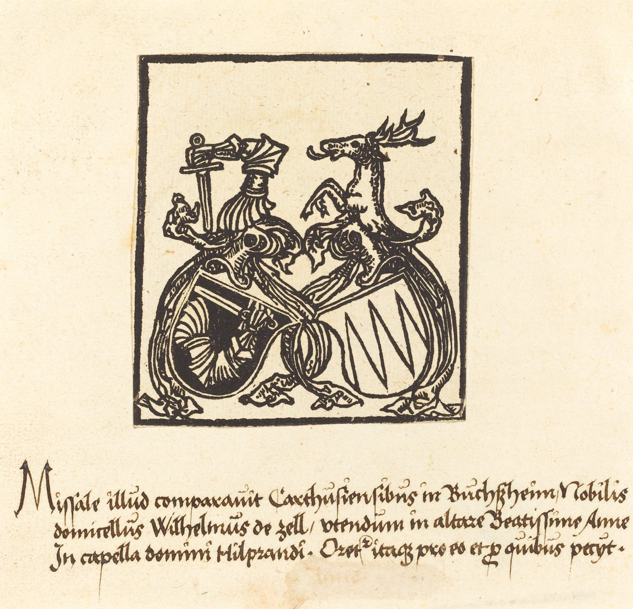 Knihovna Wilhelma von Zell, v roce 1500 nebo později. od Unbekannt