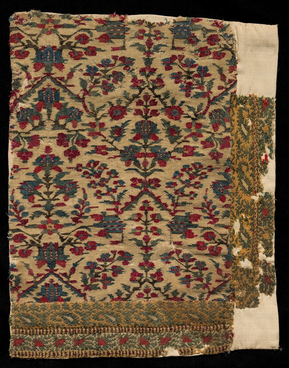 Hraniční fragment šálu, konec 1700 - začátek 1800. od Unbekannt