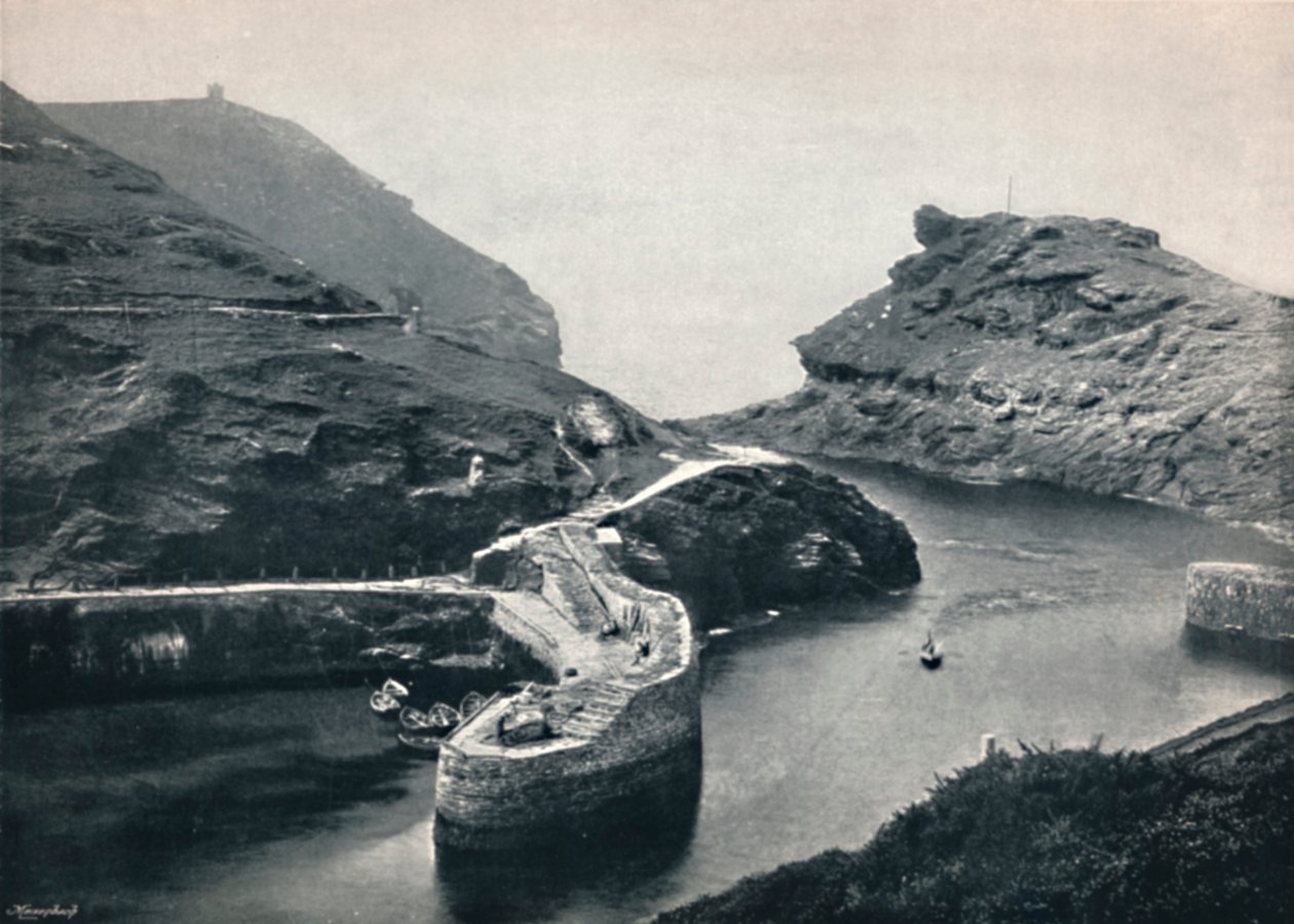 Boscastle - Pohled na přístav, 1895 od Unbekannt