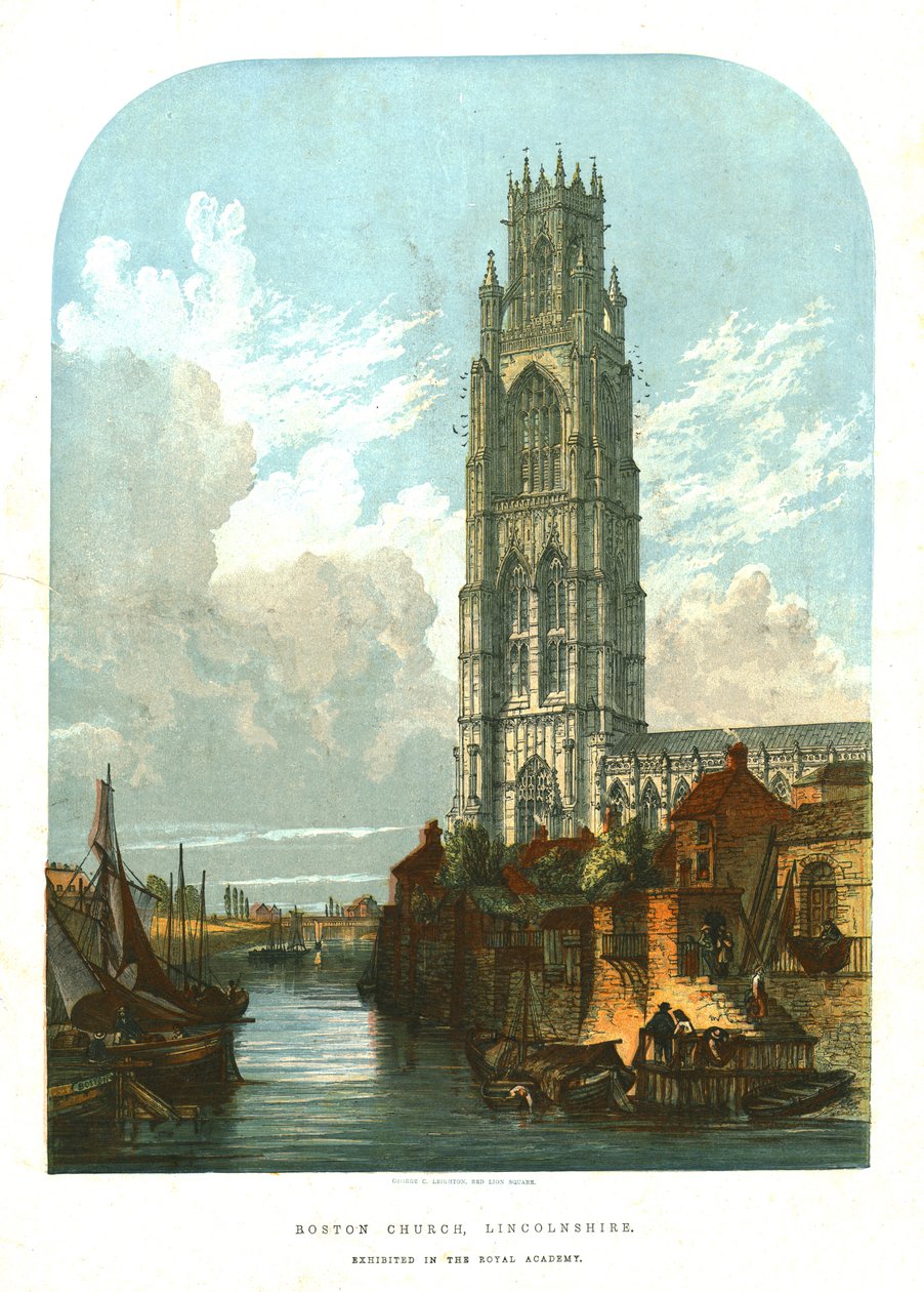 Boston Church, Lincolnshire, 1856. od Unbekannt
