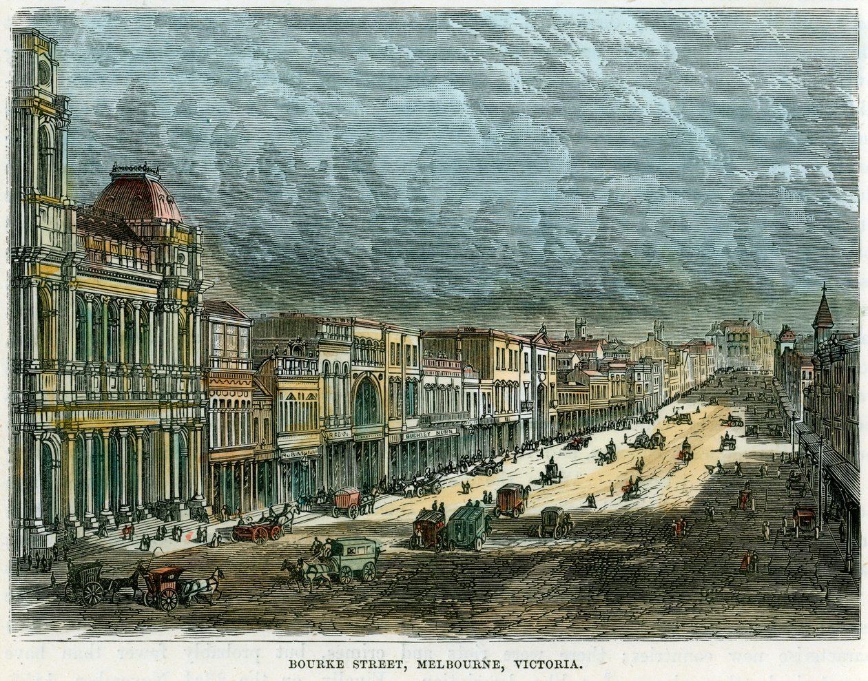 Bourke Street, Melbourne, Victoria, Austrálie, c1880 od Unbekannt