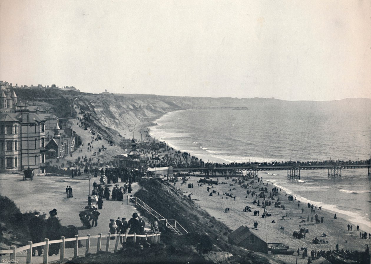 Bournemouth - Pohled z West Cliff, 1895 od Unbekannt