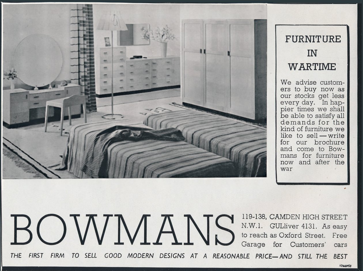 Reklama Bowmans, 1942 od Unbekannt