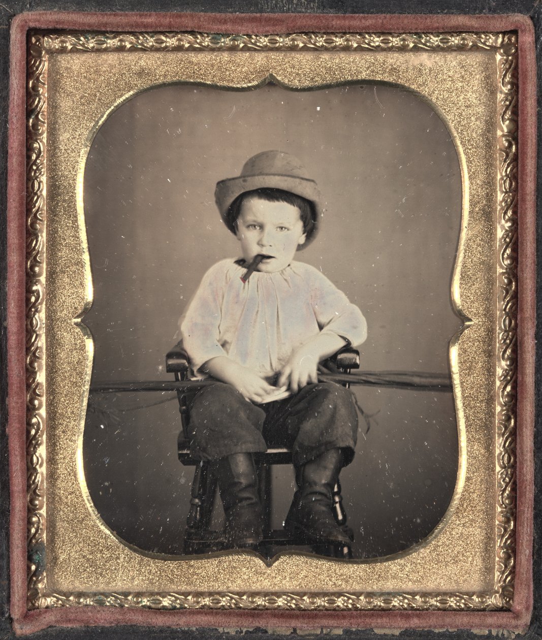 Chlapec s doutníkem, kolem roku 1855. od Unbekannt