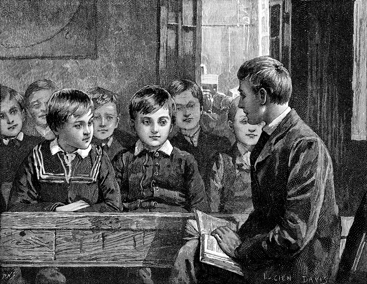 Třída chlapců na Americké nedělní škole, 1890 od Unbekannt