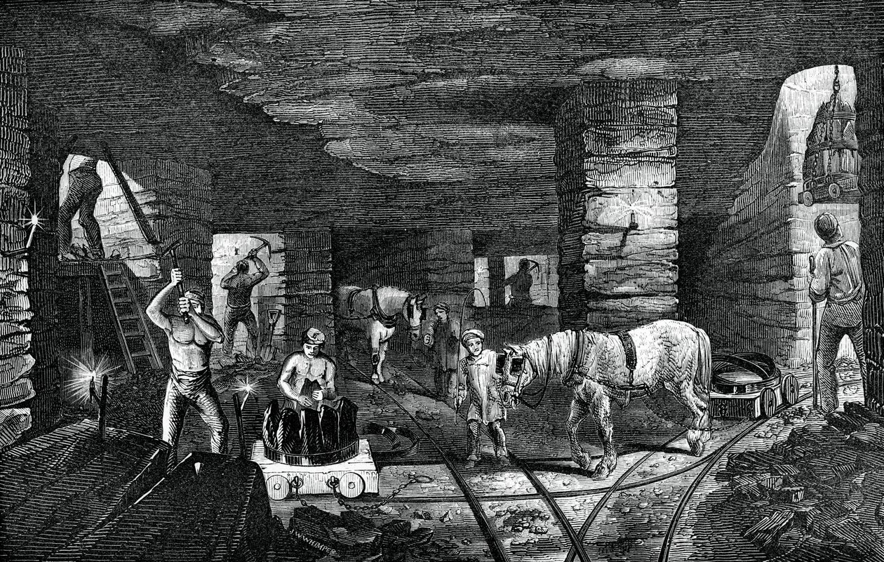 Bradley uhelný důl, poblíž Bilston, 1886 od Unbekannt