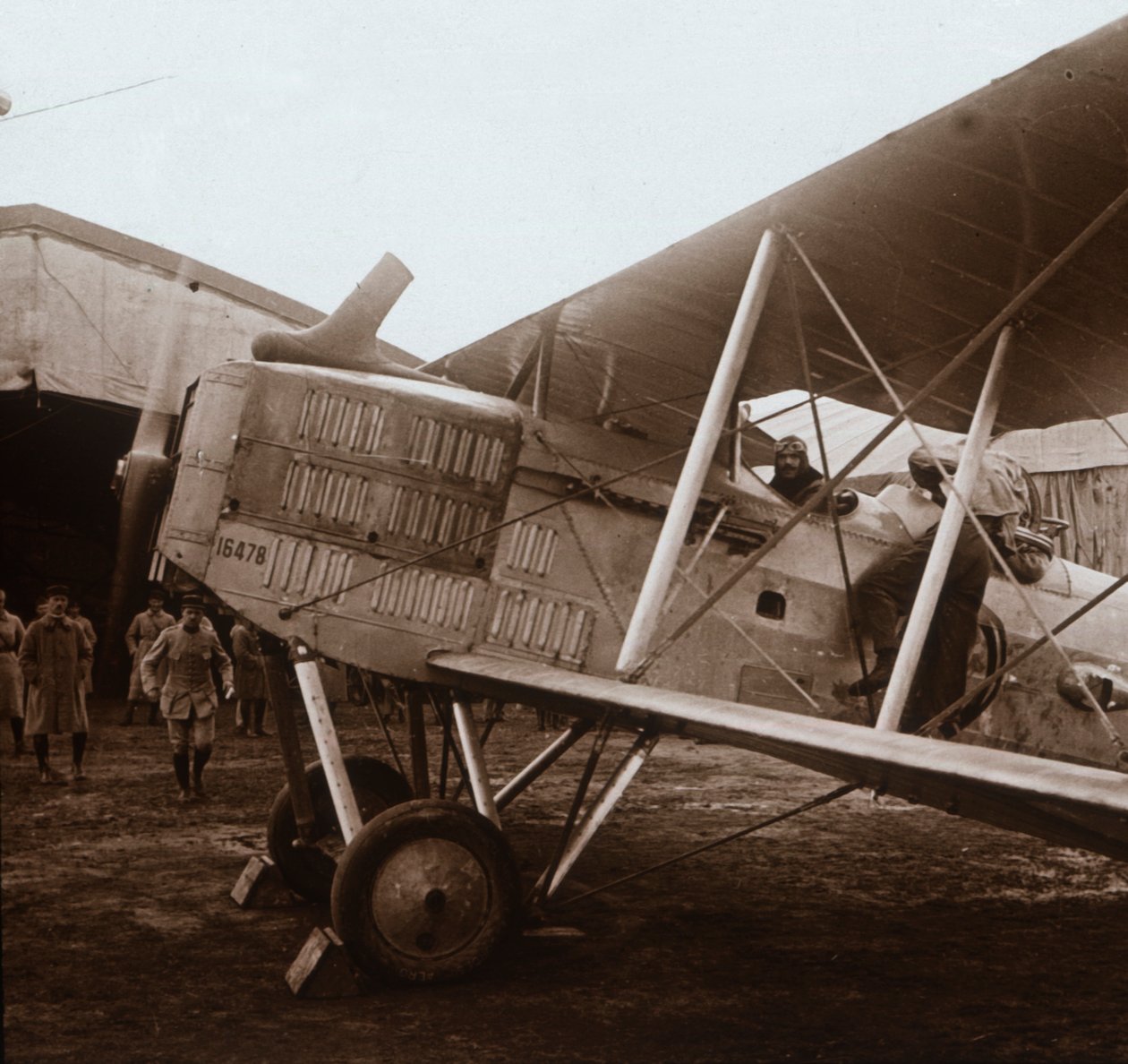Dvouplošník Breguet se chystá vzlétnout, c1914-c1918 od Unbekannt
