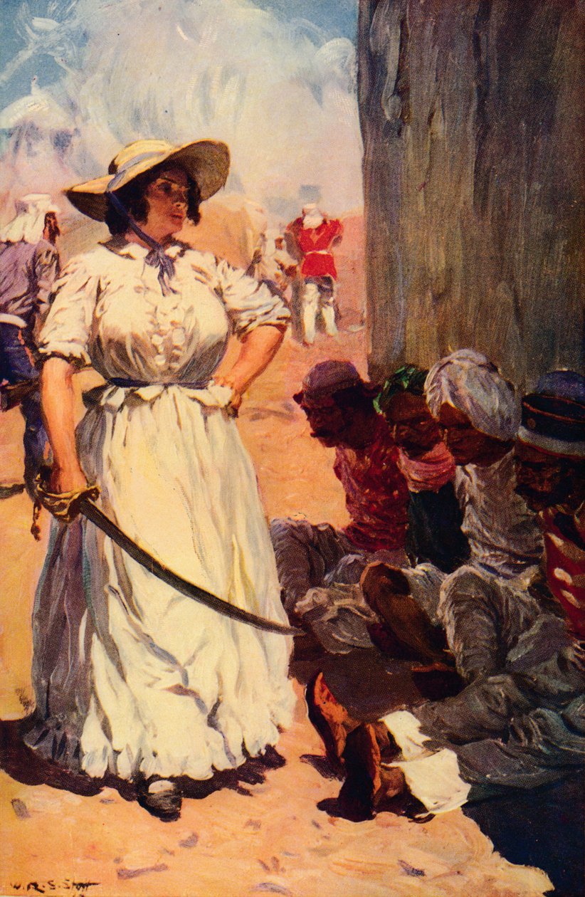 Bridget Widdowson na stráži v Cawnpore, 1857 c1912 od Unbekannt