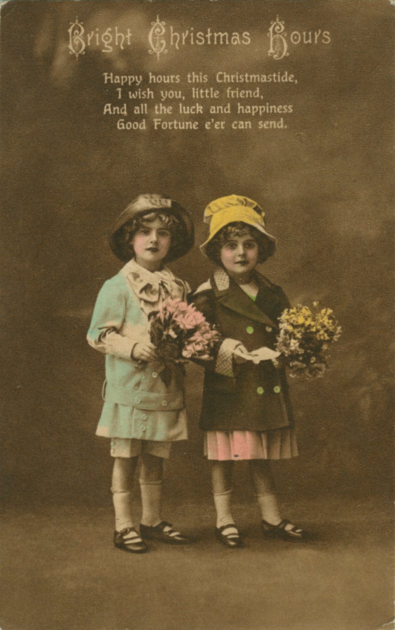 Vintage vánoční přání Bright Christmas Hours, c1900 od Unbekannt