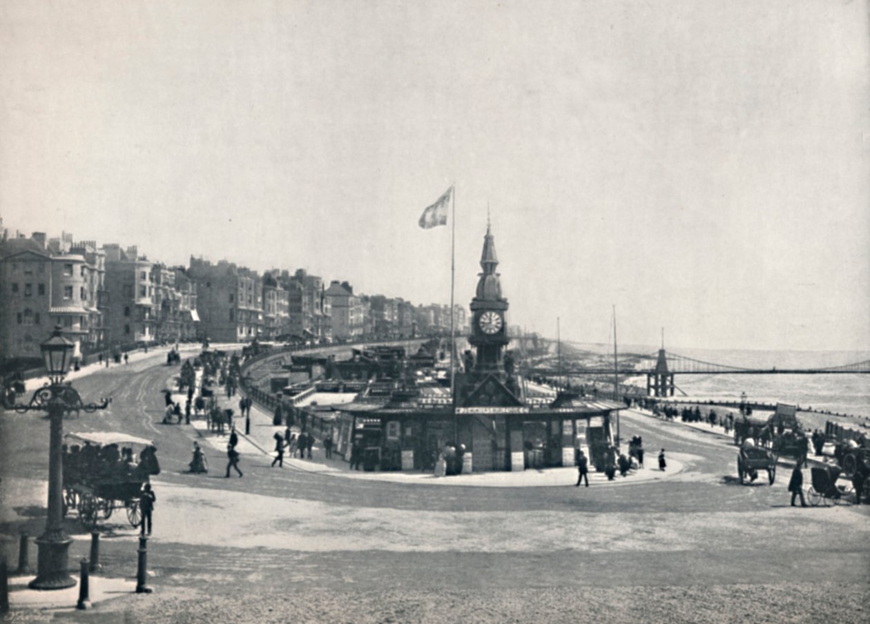Brighton – Vchod do akvária, ukazující molo Chain, 1895 od Unbekannt