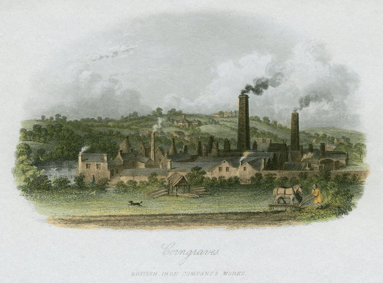 British Iron Company pracuje v Corngreaves, poblíž Halesowen, West Midlands, c1835 od Unbekannt