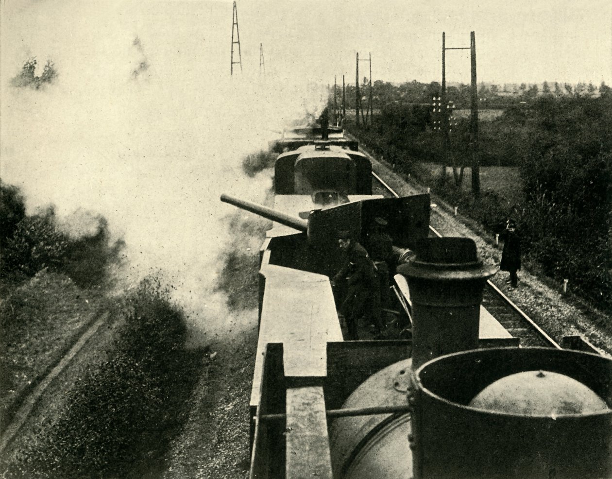 Obrněný vlak britského námořnictva, první světová válka, 1914, c1920. od Unbekannt