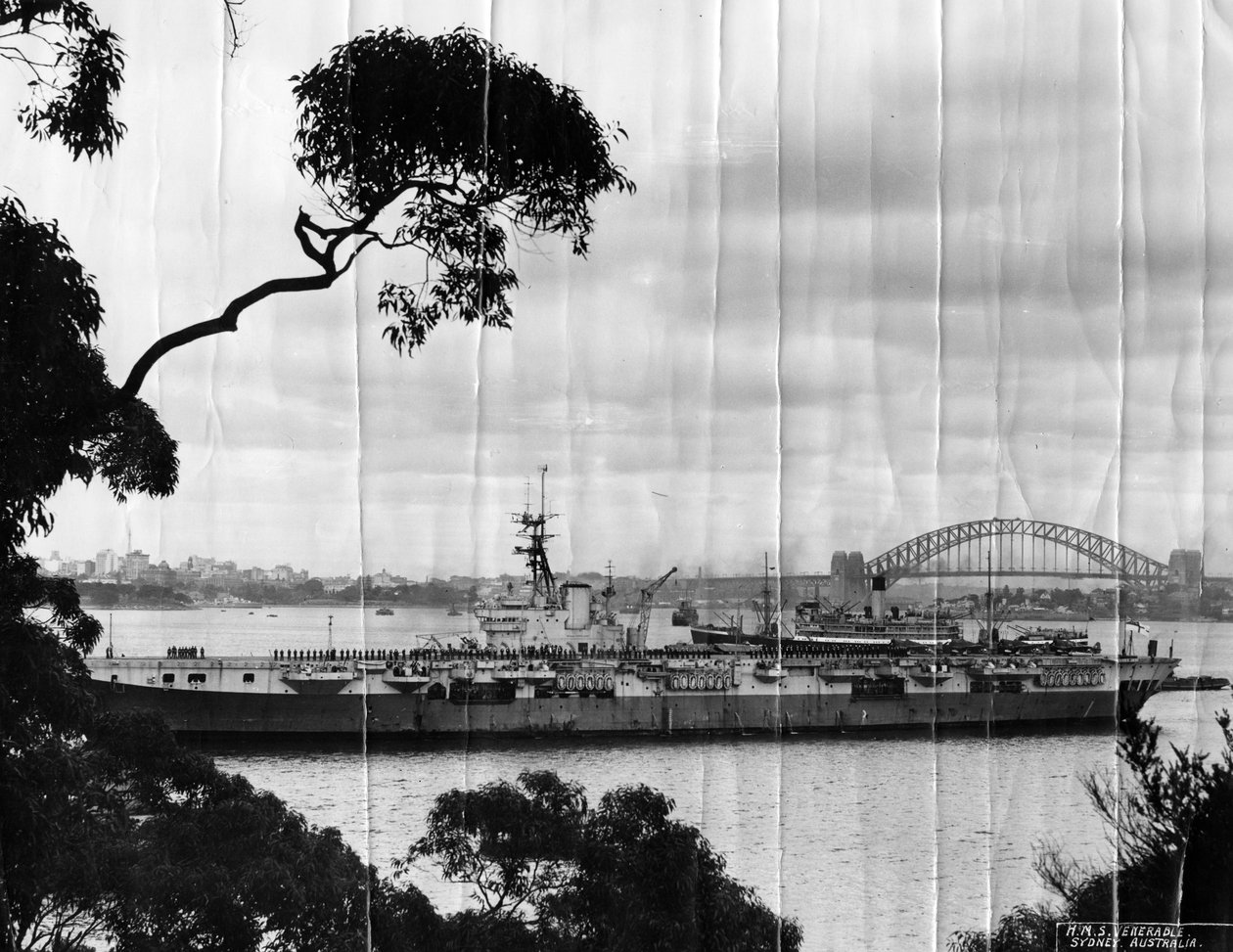Britská letadlová loď HMS Venerable, Sydney, Austrálie, c1946 od Unbekannt