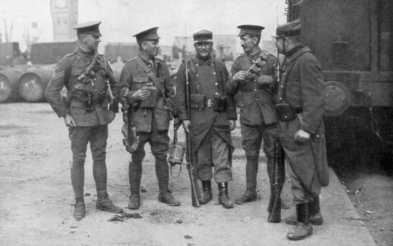 Bratření britských a francouzských jednotek, Francie, srpen 1914 od Unbekannt