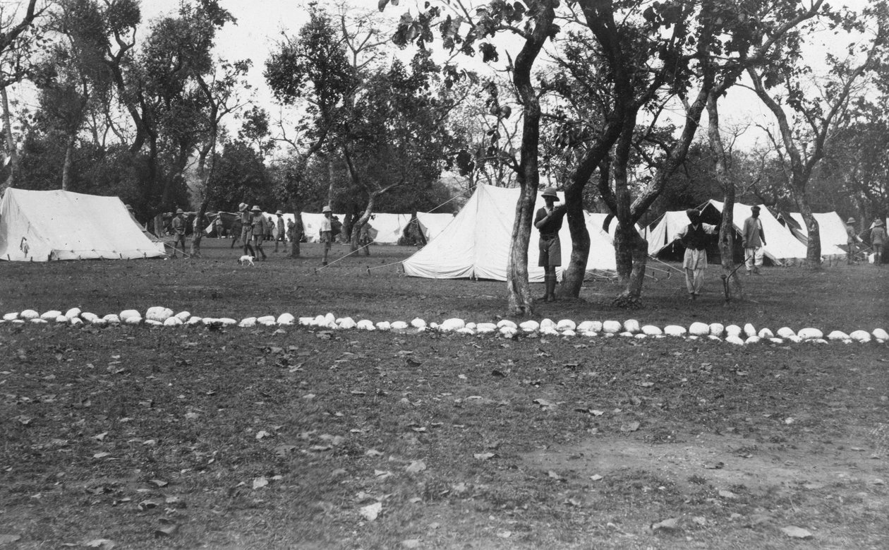 Britská armáda táboří u řeky Yamuna, Indie, 1917 od Unbekannt