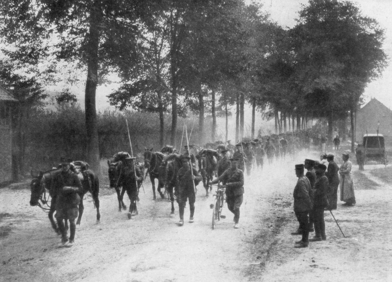 Britští kopiníci kavalérie, Francie, 1914 od Unbekannt