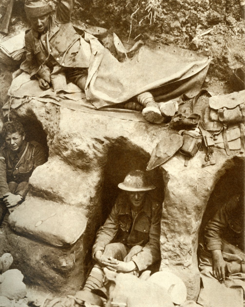 Britští vojáci v zákopech u Thiepval Wood, Francie, první světová válka, 1916, 1935. od Unbekannt