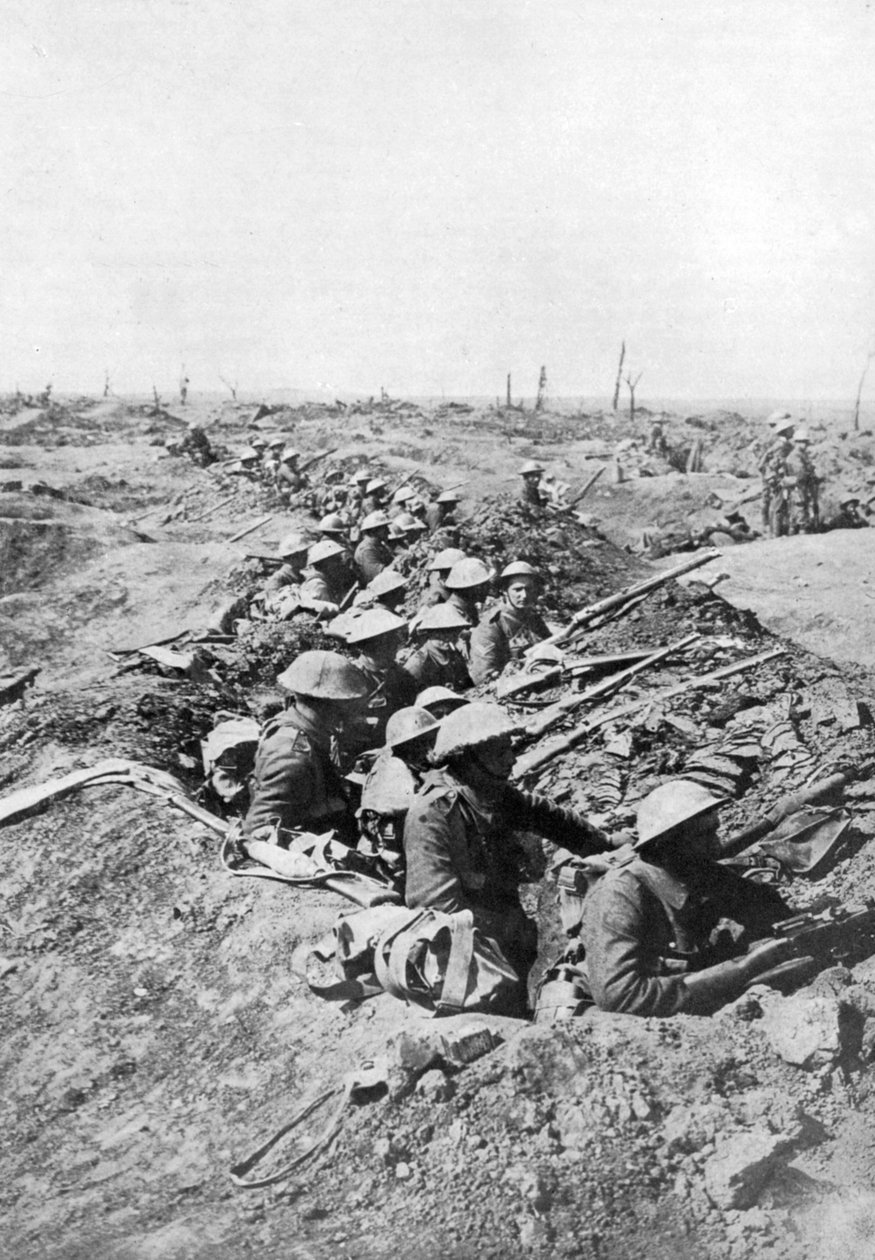 Britští vojáci na Somme Heights, Francie, první světová válka, 1914-1918, c1920 od Unbekannt