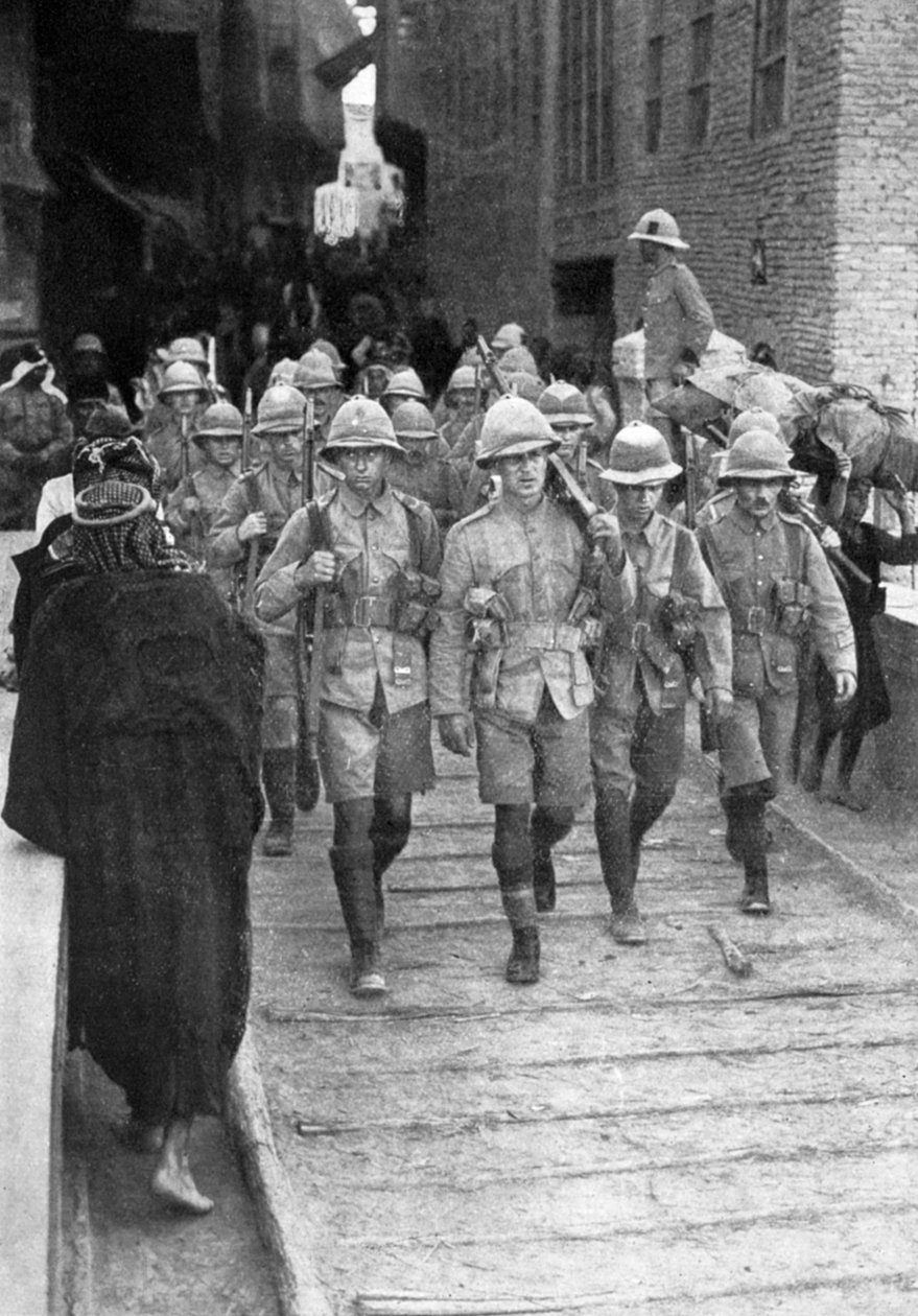 Britští vojáci na cestě do Bagdádu, první světová válka, 1917, c1920 od Unbekannt