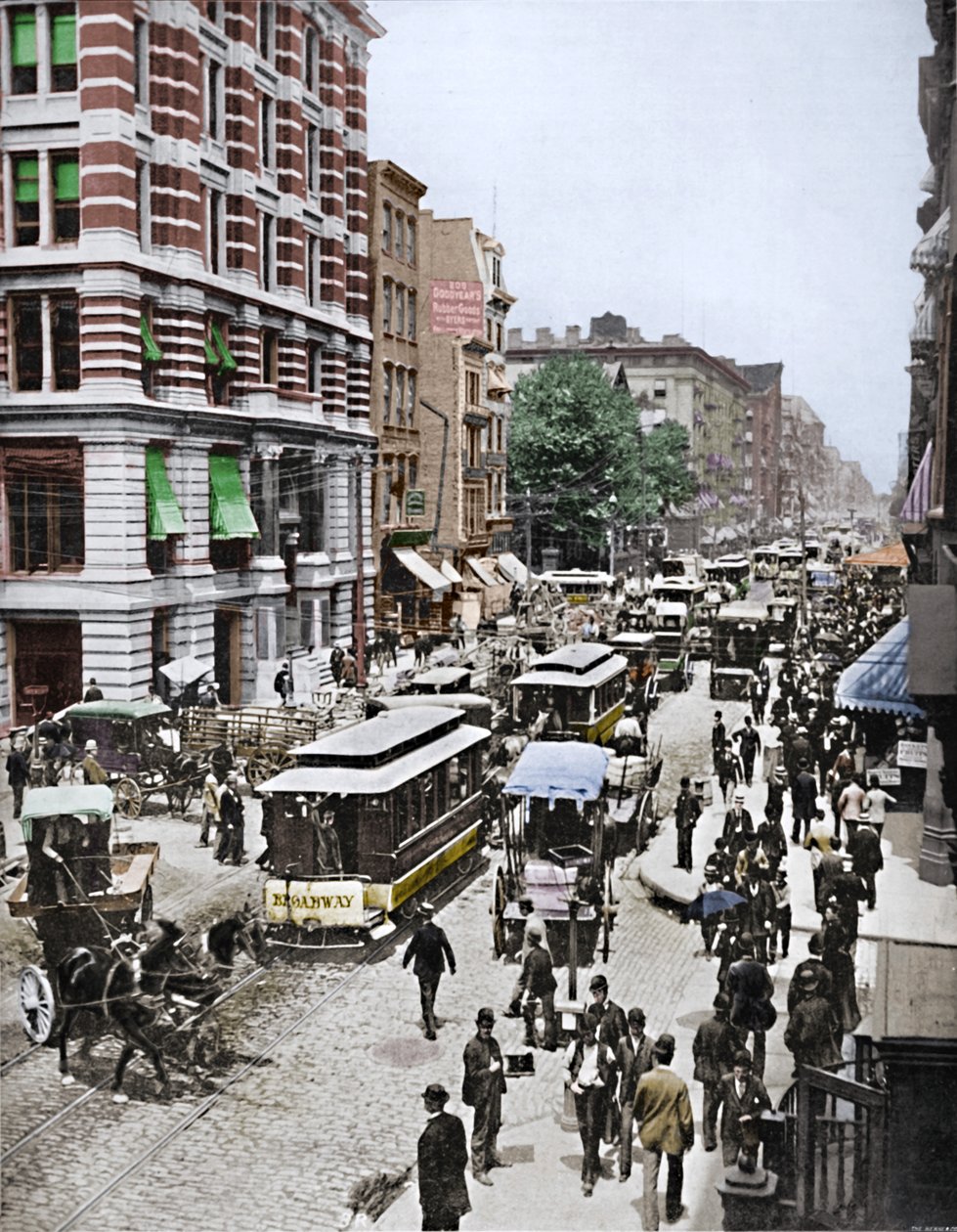 Broadway, New York, 19. století od Unbekannt