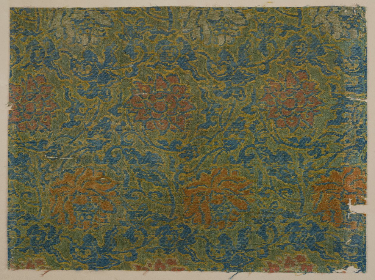 Brokát, hedvábí. Ukázka, období Edo, 1615-1868. od Unbekannt