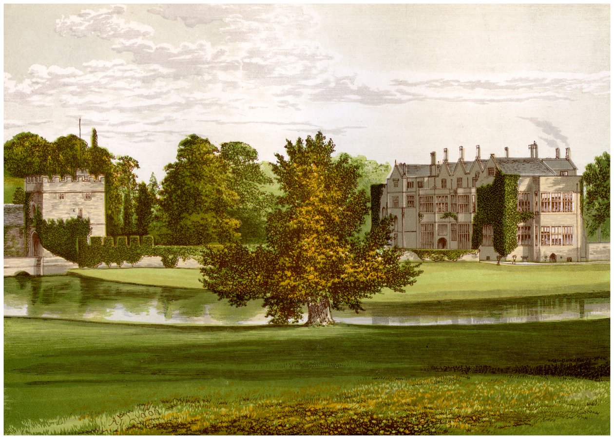 Broughton Castle, Oxfordshire, domov lorda Saye a Sele, c1880 od Unbekannt