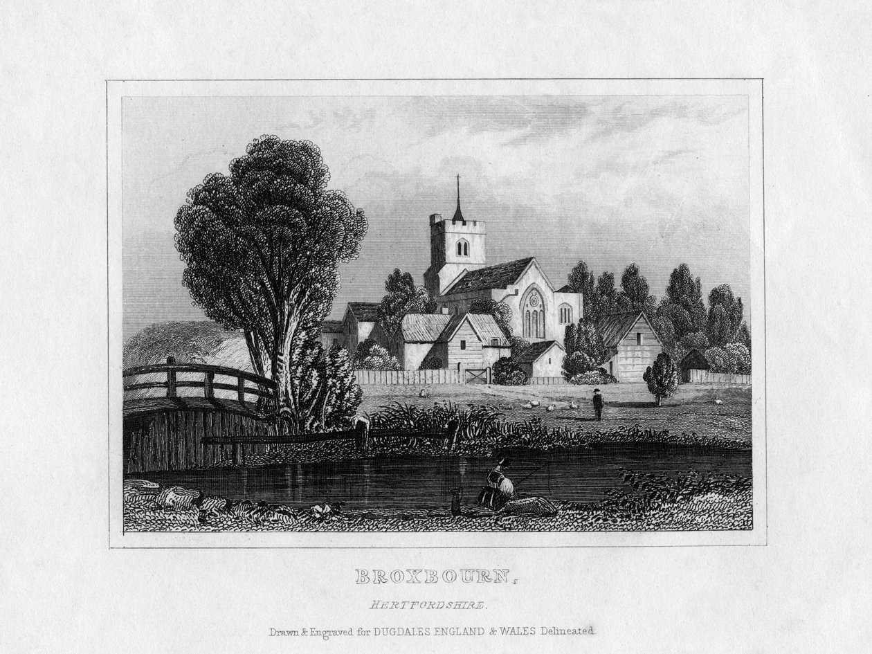 Broxbourne, Hertfordshire, polovina 19. století od Unbekannt