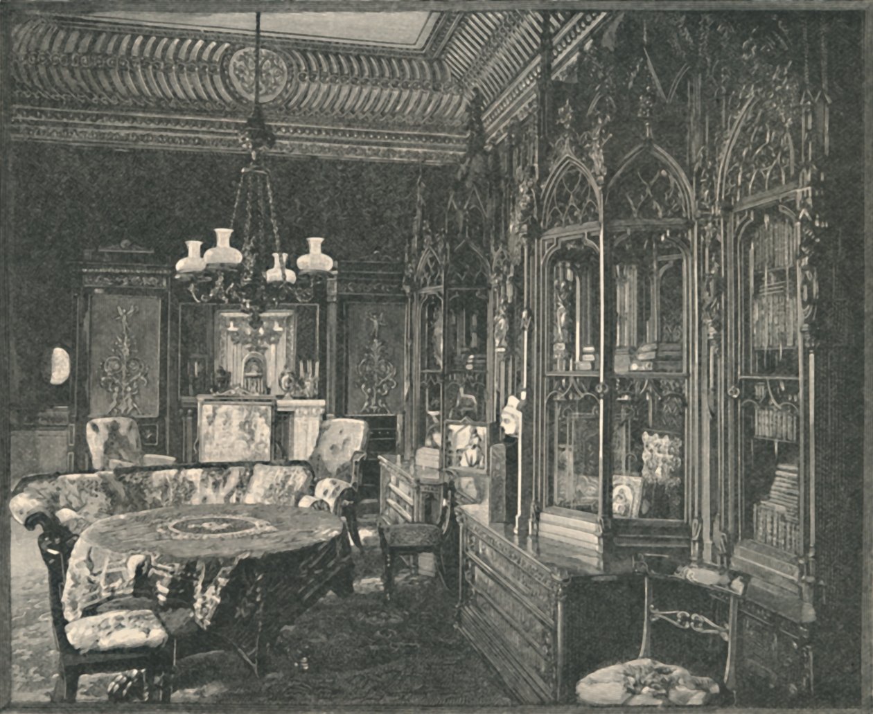 Buckinghamský palác: Hudební místnost Prince Consorts, 1886 od Unbekannt