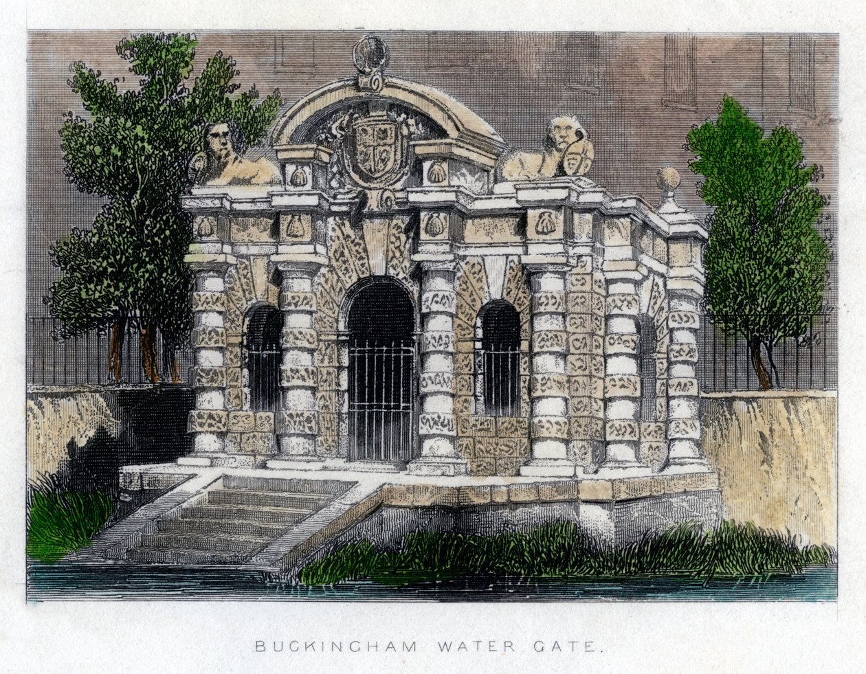 Buckingham Water Gate, Strand, Londýn, c1850 od Unbekannt