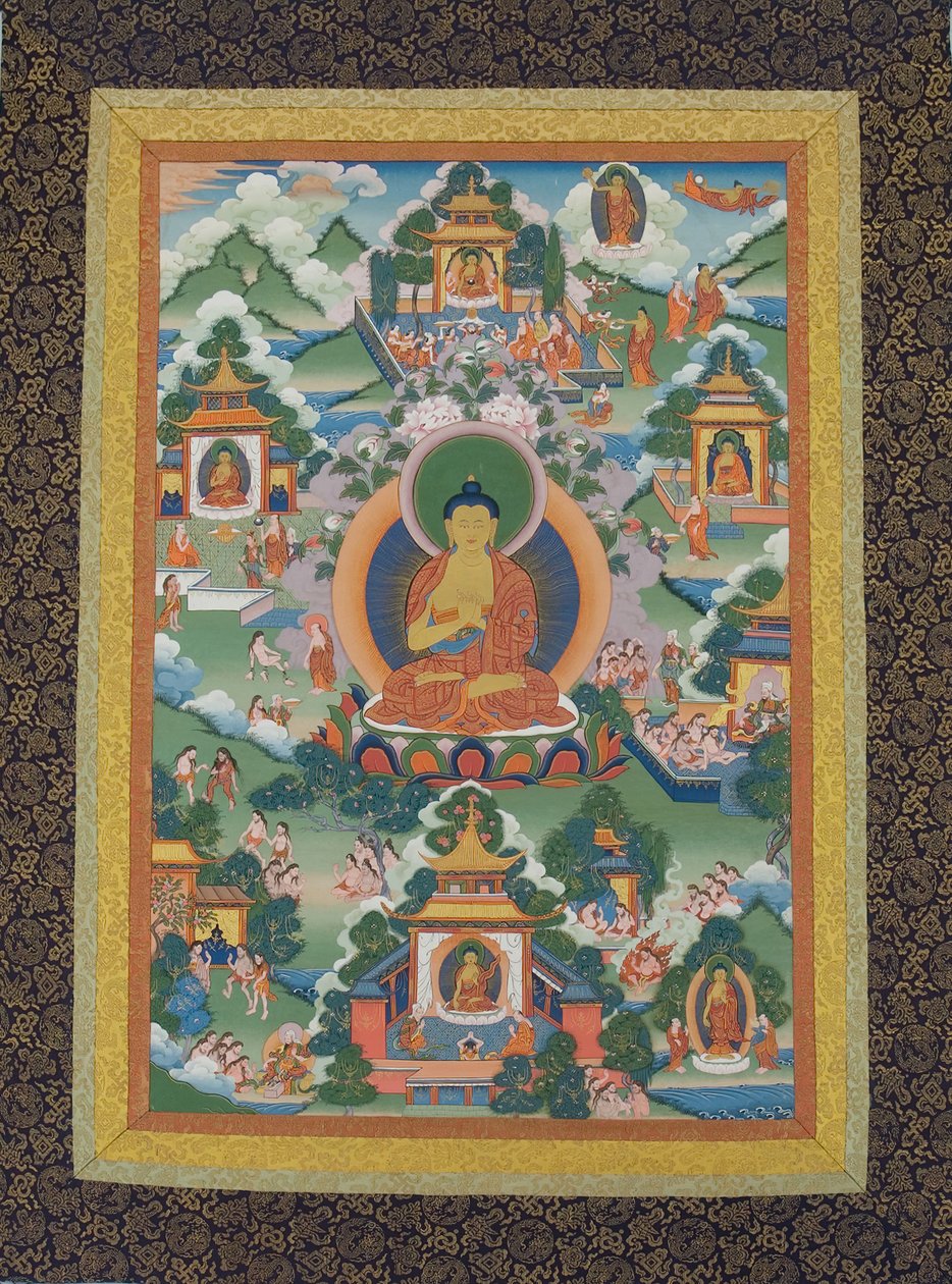 Buddha sedící na lotosovém podstavci, 19. století. od Unbekannt