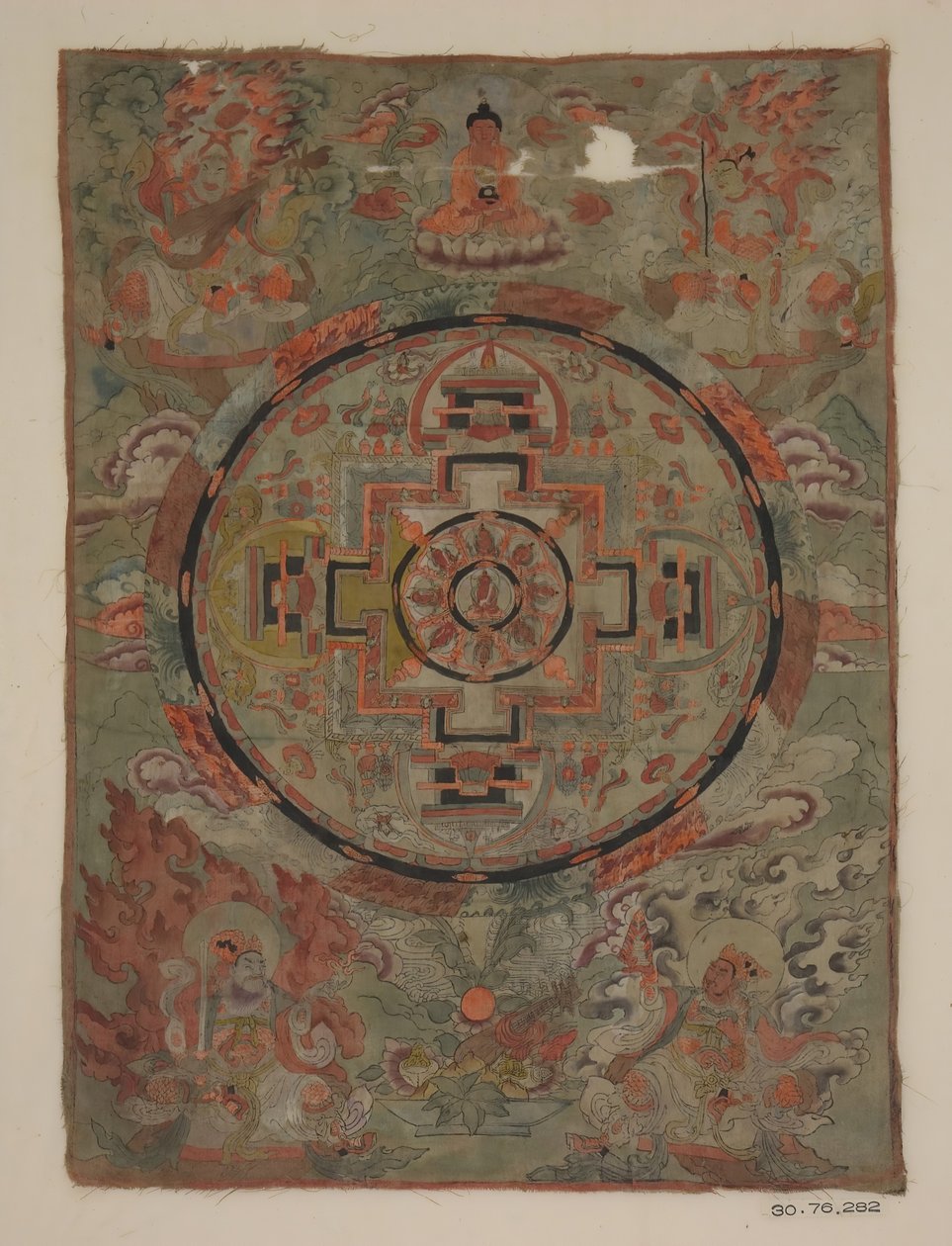 Buddha obklopený bódhisattvy, 19. století. od Unbekannt
