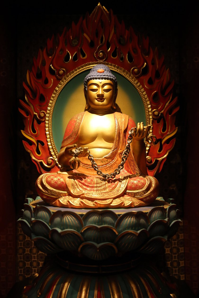 Chrám Buddhova zubu v čínské čtvrti. Socha Buddhy, 20160818, Singapur, Singapur od Unbekannt