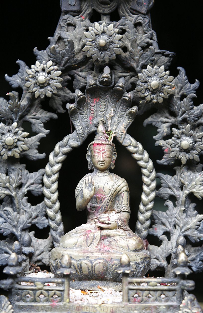 Buddha ve zlatém chrámu, Patan, Nepál od Unbekannt